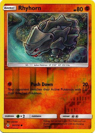 Rhyhorn - 92/214 - Common Reverse Holo