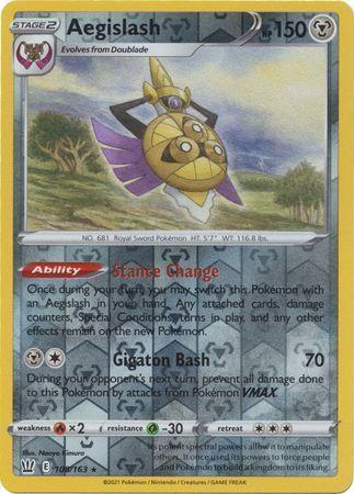 Aegislash – 108/163 – Rare Reverse Holo