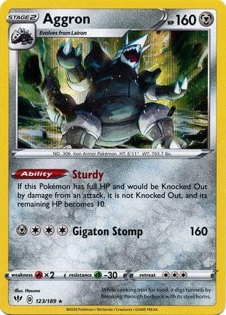 Aggron – 123/189 – Holo Rare