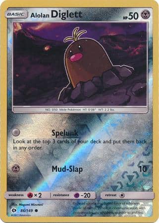 Alolan Diglett – 86/149 – Common Reverse Holo