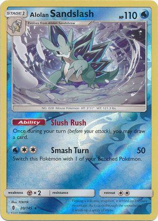 Alolan Sandslash – 20/145 – Rare Reverse Holo
