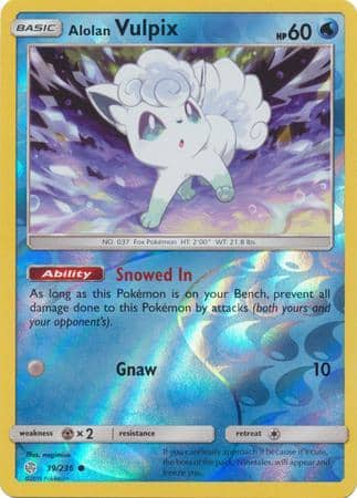 Alolan Vulpix – 39/236 – Common Reverse Holo
