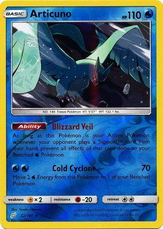 Articuno – 32/181 – Holo Rare Reverse Holo