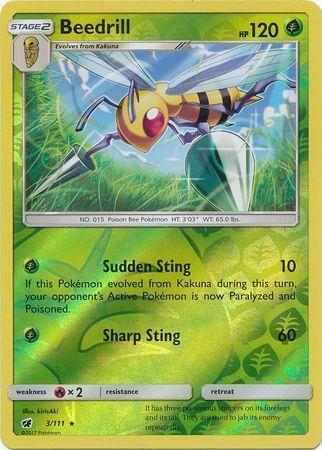 Beedrill – 3/111 – Rare Reverse Holo