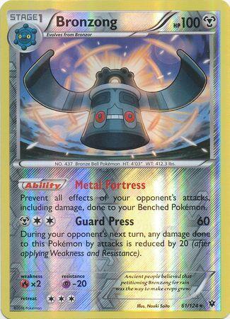 Bronzong – 61/124 – Rare Reverse Holo