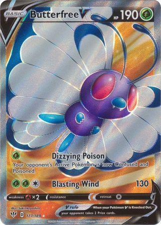Butterfree V – 177/189 – Full Art Ultra Rare