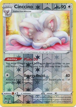 Cinccino – 147/202 – Rare Reverse Holo
