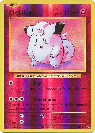 Clefairy – 63/108 – Rare Reverse Holo