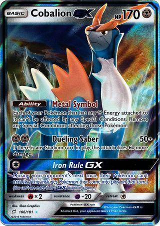 Cobalion GX – 106/181 – Ultra Rare