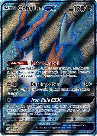 Cobalion GX – 168/181 – Full Art Ultra Rare