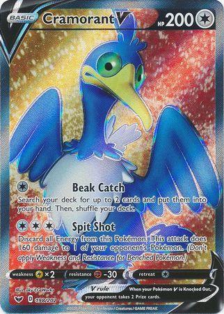 Cramorant V – 198/202 – Full Art Ultra Rare