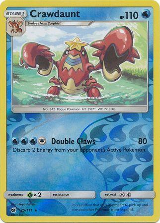 Crawdaunt – 25/111 – Rare Reverse Holo