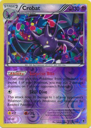 Crobat – 33/119 – Rare Reverse Holo