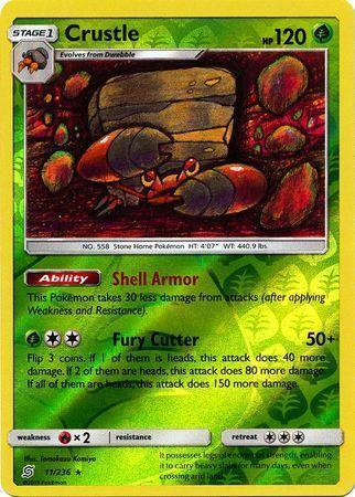 Crustle – 11/236 – Rare Reverse Holo