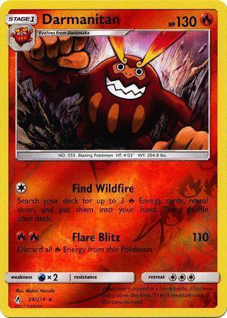 Darmanitan – 24/214 – Rare Reverse Holo