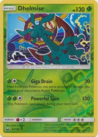 Dhelmise – 22/168 – Rare Reverse Holo