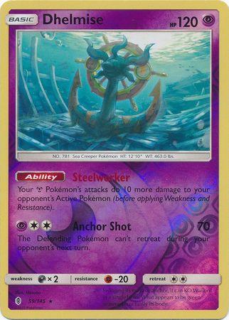 Dhelmise - 59/145 - Holo Rare Reverse Holo