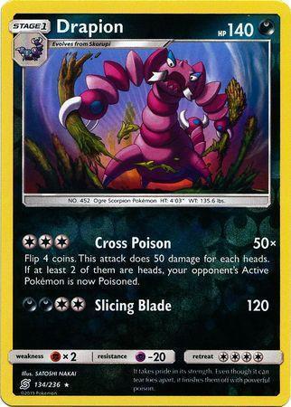 Drapion – 134/236 – Rare Reverse Holo