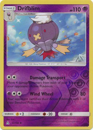 Drifblim – 52/156 – Uncommon Reverse Holo