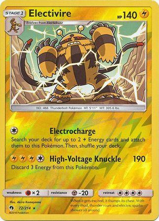 Electivire – 72/214 – Rare Reverse Holo