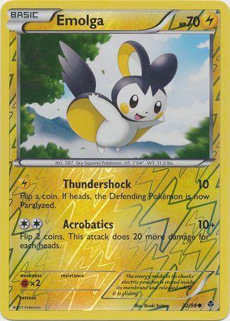 Emolga – 32/98 – Common Reverse Holo