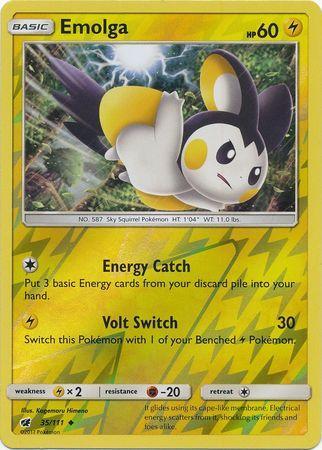 Emolga – 35/111 – Uncommon Reverse Holo