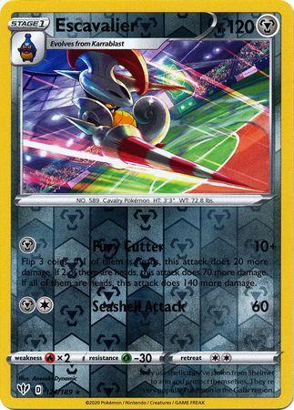 Escavalier – 124/189 – Rare Reverse Holo