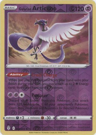 Galarian Articuno – 63/203 – Holo Rare Reverse Holo