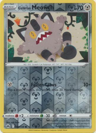 Galarian Meowth – 084/159 – Common Reverse Holo