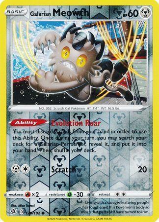 Galarian Meowth – 126/192 – Common Reverse Holo