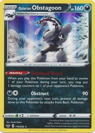 Galarian Obstagoon – 119/202 – Holo Rare
