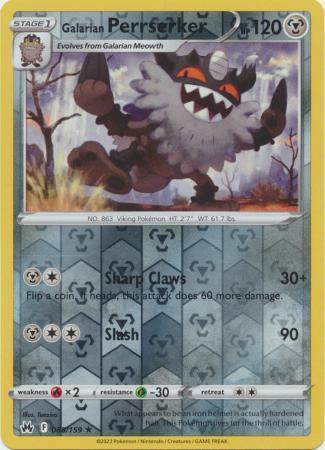 Galarian Perrserker – 085/159 – Rare Reverse Holo