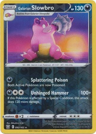Galarian Slowbro – 92/163 – Rare Reverse Holo