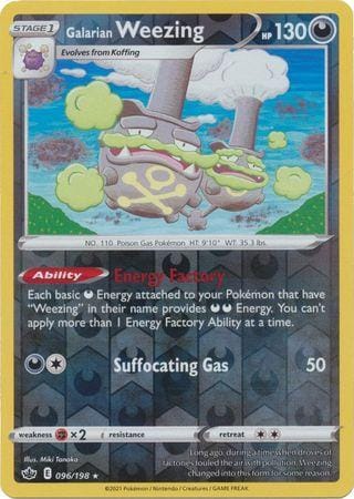 Galarian Weezing – 96/198 – Rare Reverse Holo