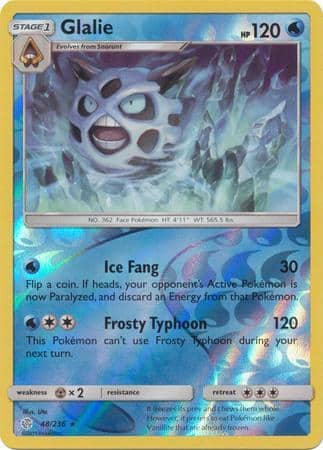 Glalie – 48/236 – Rare Reverse Holo