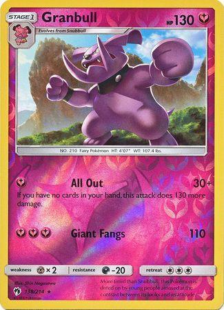 Granbull – 138/214 – Rare Reverse Holo