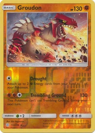 Groudon – 113/236 – Rare Reverse Holo