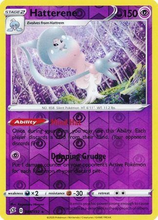 Hatterene – 85/192 – Holo Rare Reverse Holo