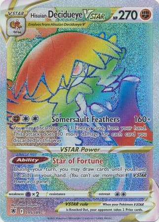 Hisuian Decidueye VSTAR – 195/189 – Hyper Rare