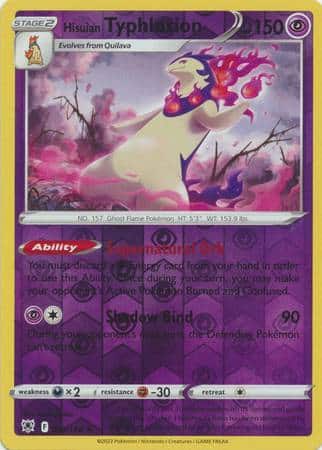 Hisuian Typhlosion – 052/189 – Holo Rare Reverse Holo