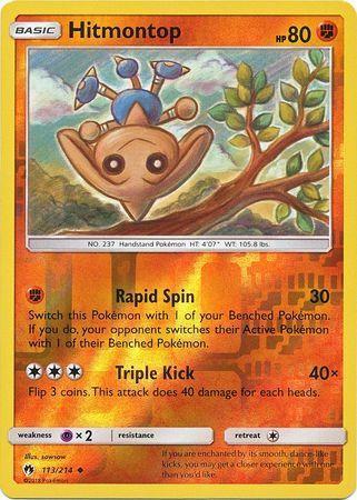 Hitmontop – 113/214 – Uncommon Reverse Holo