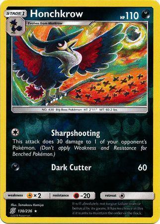 Honchkrow – 130/236 – Rare Reverse Holo