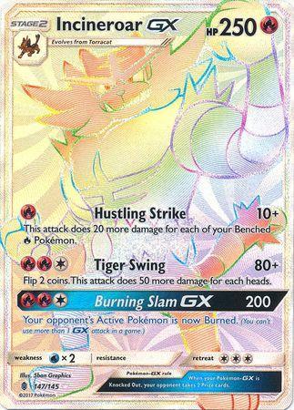 Incineroar GX – 147/145 – Hyper Rare