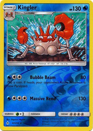 Kingler – 47/214 – Rare Reverse Holo