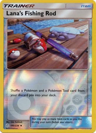Lana’s Fishing Rod – 195/236 – Uncommon Reverse Holo
