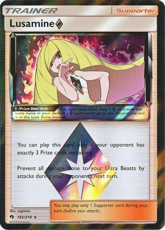 Lusamine Prism Star – 182/214 – Holo Rare