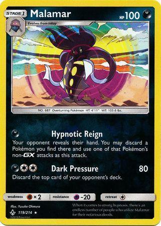 Malamar – 119/214 – Holo Rare Reverse Holo