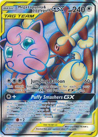 Mega Lopunny – Jigglypuff GX – 225/236 – Full Art Ultra Rare