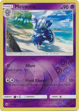 Meowstic – 60/147 – Rare Reverse Holo