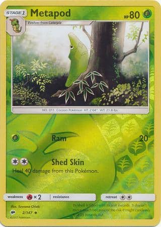 Metapod Reverse Holo Pokemon Card - 151 Scarlet & Violet Set, English Near  Mint Condition